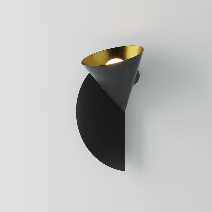 Rubi Duo Wall Lamp - Matte Black and Gold