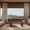 mesa de centro de madera de roble para living studio silva