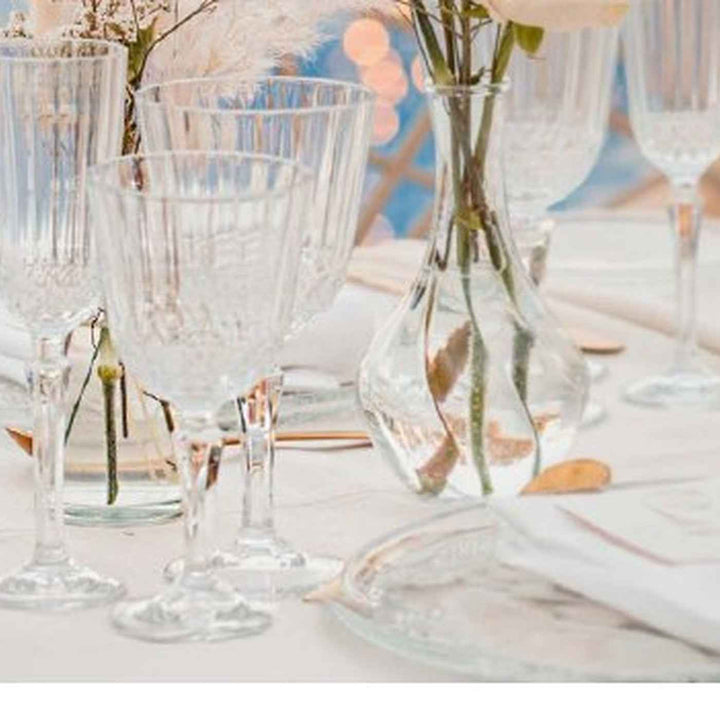 Kristallen set met gouden rand