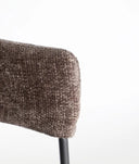 Silla ALLENC tapizada en marrón y patas negras