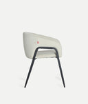 SILLA AREN diseño contemporáneo y ligereza visual en blanco roto