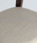 SILLA ARTIX madera de olmo con cojín acolchado en tela beige