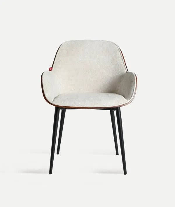 SILLA BEESD MADERA NATURAL Y TAPICERÍA GRIS - Sillas - El Workshop - 54 x 59 x 86 cm