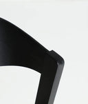 SILLA BORKEN MADERA COLOR NEGRO Y TAPIZADA GRIS