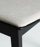 SILLA BORKEN MADERA COLOR NEGRO Y TAPIZADA GRIS