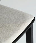 SILLA BORKEN MADERA COLOR NEGRO Y TAPIZADA GRIS