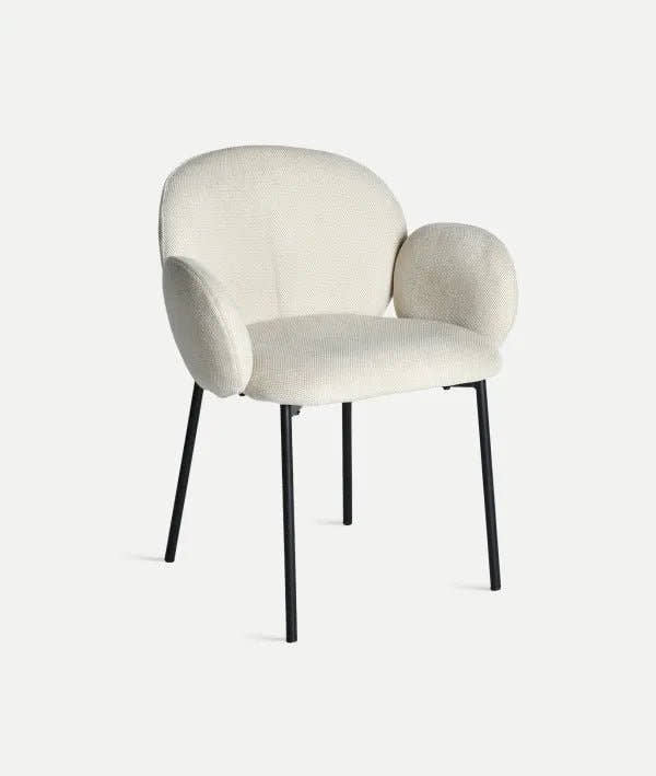 SILLA BURGNAC poliéster en color Crema contemporánea minimalista - Sillas - El Workshop - poliéster