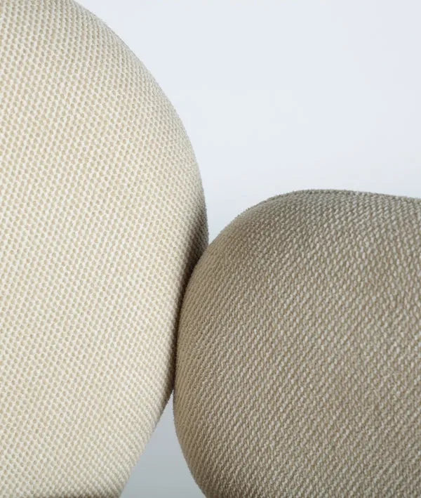 STOEL BURGNAC polyester in kleur Crème eigentijds met een warme toets