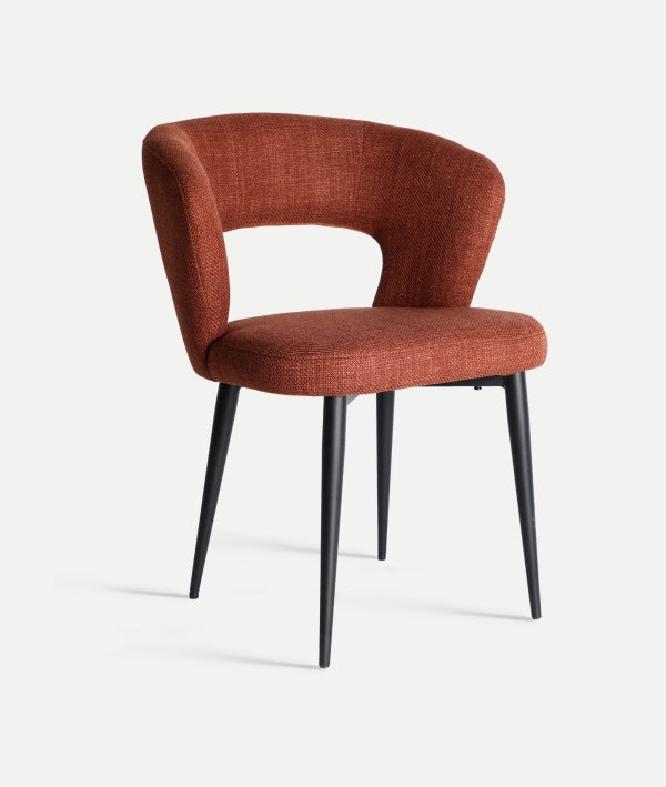 SILLA FLAGNAC de diseño contemporáneo en color rojo