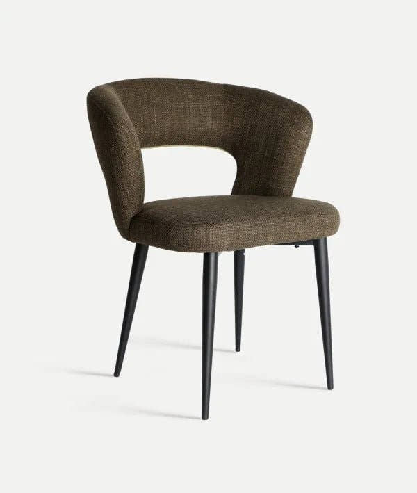 Silla FLAGNAC tapizada en poliéster verde - Sillas - El Workshop - poliéster