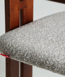 SILLA HEDEL TAPIZADA COLOR MARRON Y GRIS