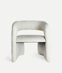 Silla HONEG beige en poliéster beige de estilo contemporáneo y cómodo