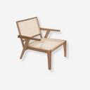 silla de roble claro y esterilla estilo moderno fuschini