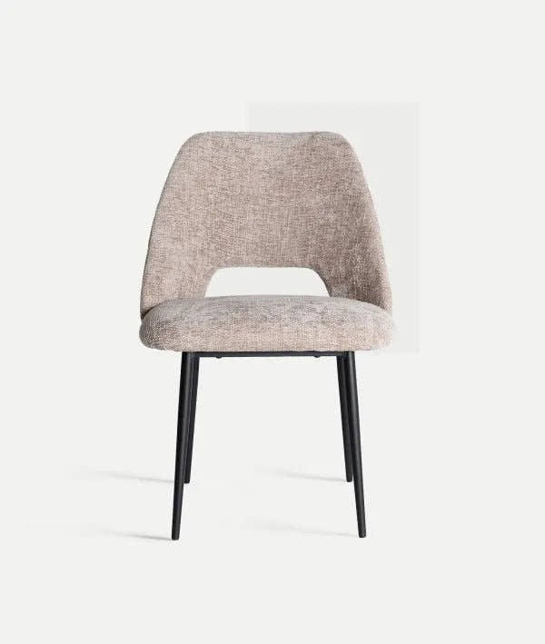 Silla LEYNHAC taíazado en poliéster beige - Sillas - El Workshop - poliéster