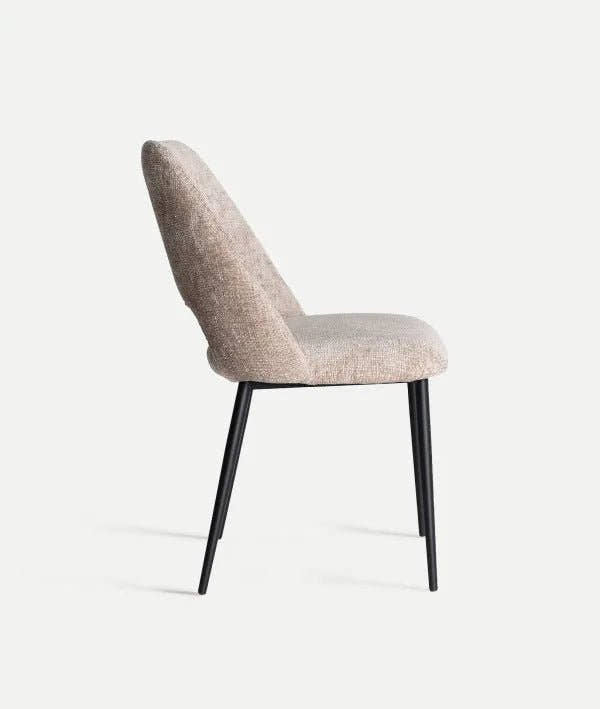 Silla LEYNHAC taíazado en poliéster beige - Sillas - El Workshop - poliéster