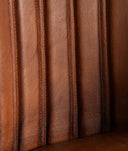 Silla LUARD tapizado en piel cuero marrón y patas negras