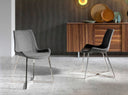 Dark gray fabric chair
