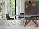 Dark gray fabric chair