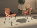 Silla polipiel naranja