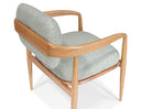 silla ss2 de roble tapizado color gris