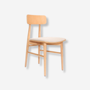 silla de roble claro tapizado moderna japandi minimalista