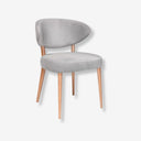 silla tapizada moderna minimalista de roble claro
