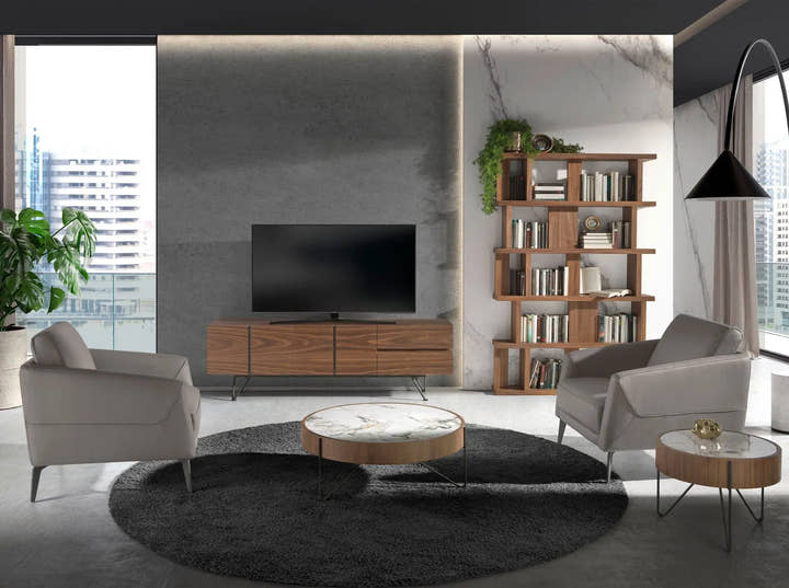 Sillón piel gris oscuro - Sillón - El Workshop - 78x80x82cm