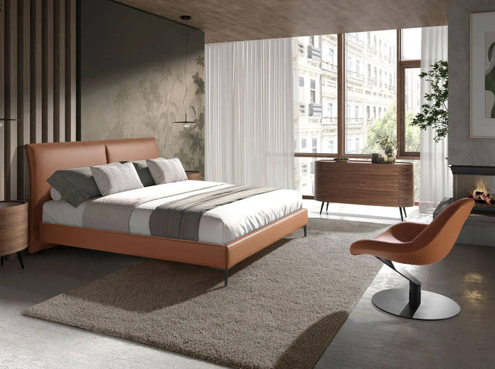 Sillón giratorio polipiel marrón - Sillón - El Workshop - 86x83x79cm