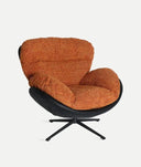 DRAAIBARE STOEL MARRAKECH comfortabele draaistoel met eigentijdse stijl in zwart met afwerking