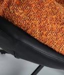 DRAAIBARE STOEL MARRAKECH comfortabele draaistoel met eigentijdse stijl in zwart met afwerking