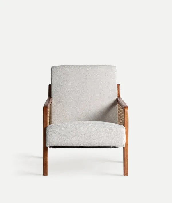 GITSBERG fauteuil van hout en rotan