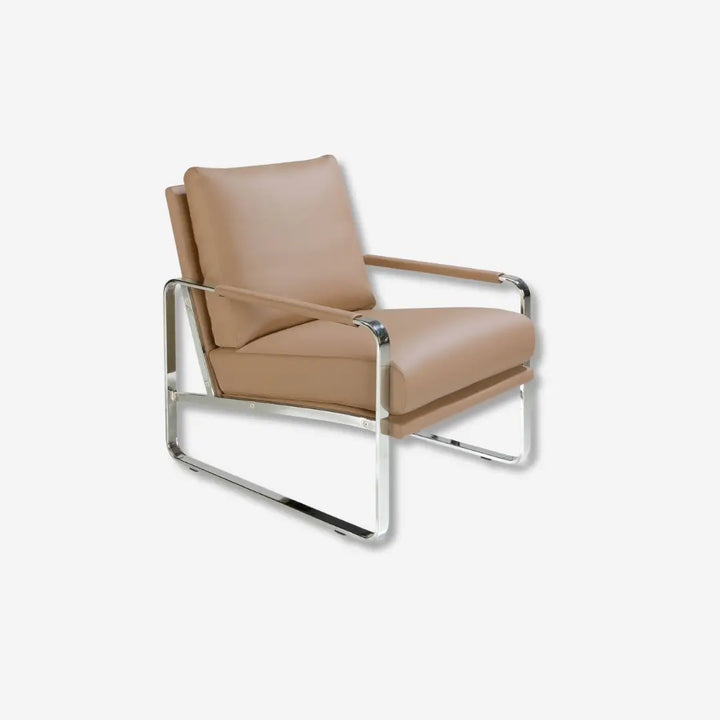Faux leather mink armchair