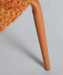 SILLÓN RONDA oranje in polyester warmte en retro-moderne stijl