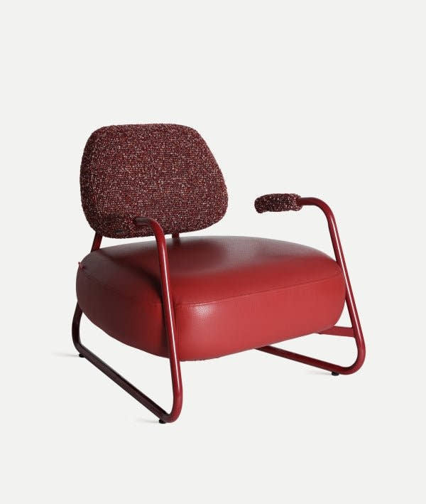 SILLÓN TANKAH rojo con acabado mate estilo bohemio con toque moderno - Sillones - El Workshop - hierro