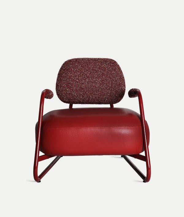 SILLÓN TANKAH rojo con acabado mate estilo bohemio con toque moderno - Sillones - El Workshop - hierro