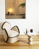 sillon de 1 cuerpo tapizado curvo moderno