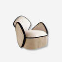 sillon de 1 cuerpo tapizado curvo moderno
