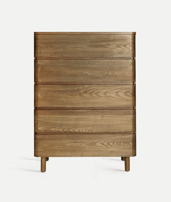 Cómoda sinfonier HOEK marrón madera, con múltiples cajones