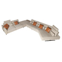 Sofá chaise longue relax modular derecho tela arena, foto de producto (5)