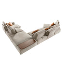 Sofá chaise longue relax modular izquierdo tela arena, foto de producto (2)