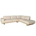 sofa rinconero moderno con patas de madera