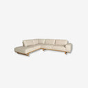 sofa rinconero de polipiel estilo japandi moderno
