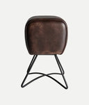 GLADYS poef van bruin leer