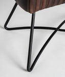 GLADYS poef van bruin leer