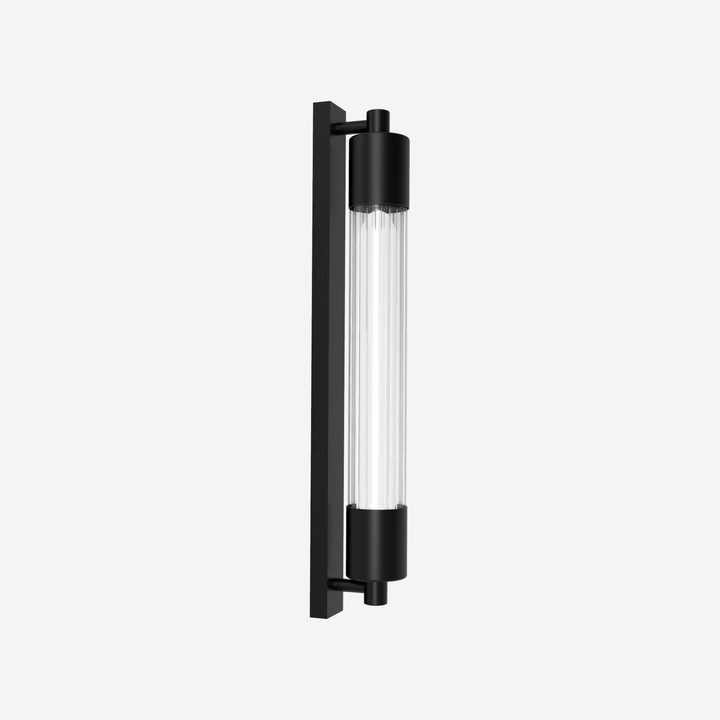 Lámpara Thari de Pared en negro mate y vidrio blanco opal