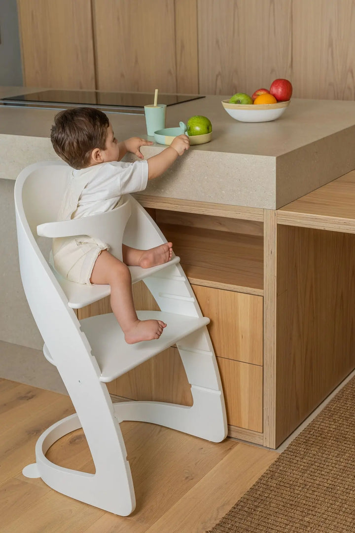Sapling white evolutionary high chair
