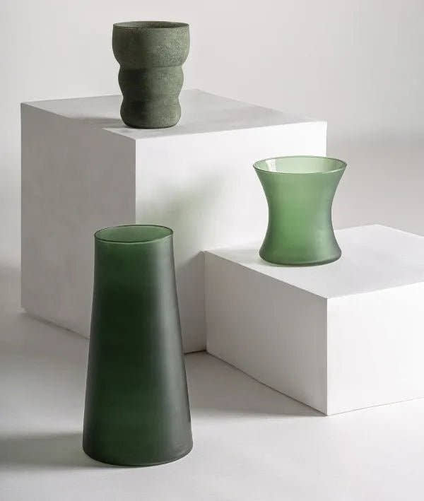 Jarrón ELISEA verde en vidrio - Jarrones y centros - El Workshop - vidrio