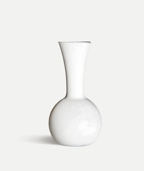 Jarrón JANEA con acabado en vidrio color blanco - Jarrones y centros - El Workshop - vidrio
