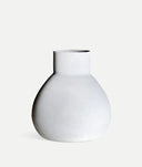 LALY vaas, wit gebroken glas