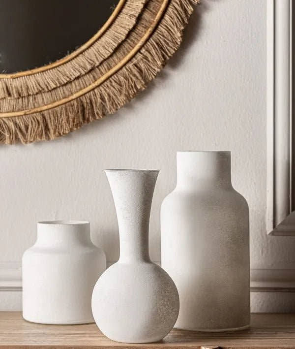 Jarrón NAGORE en vidrio de tono blanco - Jarrones y centros - El Workshop - vidrio